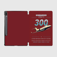 Thumbnail for Bombardier Challenger 300 design on dark red samsung tablet tablet case