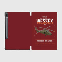 Thumbnail for Westland Wessex HU5 design on dark red samsung tablet tablet case
