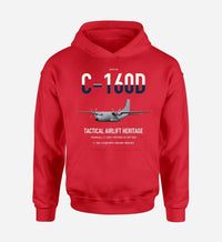 Thumbnail for Transall C-160D design on red double-side hoodie, single-side print