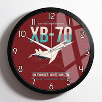Thumbnail for XB-70A Valkyrie design on dark red framed wall clock