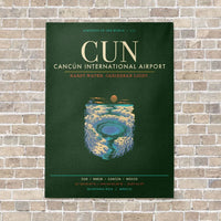 Thumbnail for Cancun International Airport CUN - Canvas Framed - Dark Green