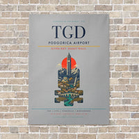 Thumbnail for Podgorica Airport TGD - Canvas No Frame - Light Gray