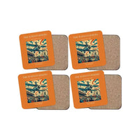 Thumbnail for The Barnstormers - Designed Coasters design on orange 4-pieces-set