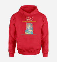 Thumbnail for Liège Airport (LGG) design on red hoodie single-side print