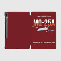 Thumbnail for MQ-25A STINGRAY design on dark red samsung tablet tablet case