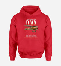 Thumbnail for Albatros D.Va design on red double-side hoodie, single-side print
