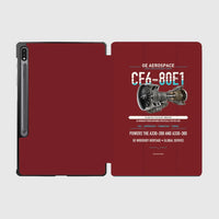 Thumbnail for CF6-80E1 design on dark red samsung tablet tablet case