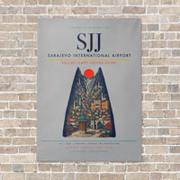 Thumbnail for Sarajevo International Airport SJJ - Canvas No Frame - Light Gray