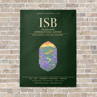 Thumbnail for Islamabad International Airport ISB - Canvas Framed - Dark Green