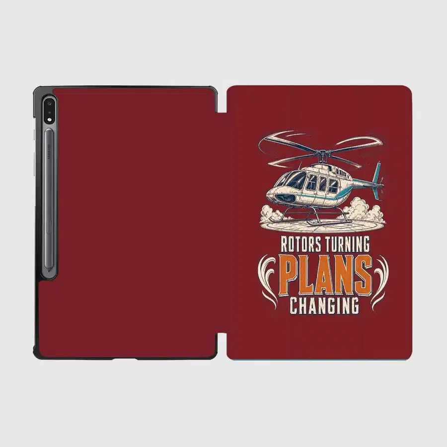 Rotors Turning Plans Changing design on dark red samsung tablet tablet case