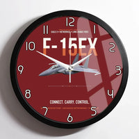 Thumbnail for F-15EX Eagle II Connect Carry Control design on dark red framed wall clock