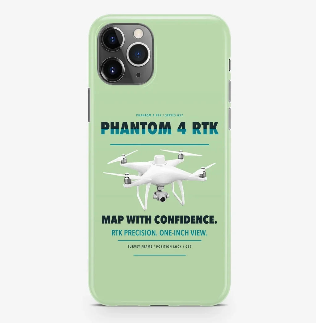 DJI Phantom 4 RTK Case ProMax design on light green iphone case promax
