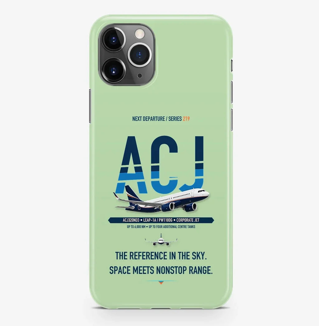 Airbus ACJ320neo Case ProMax design on light green iphone case promax