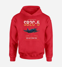 Thumbnail for SB2C-5 Helldiver design on red double-side hoodie, single-side print