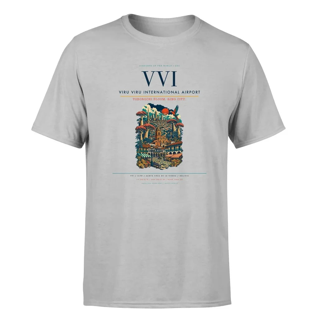 Santa Cruz de la Sierra Airport (VVI) Premium T-Shirt Light Gray