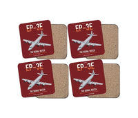 Thumbnail for EP-3E ARIES II design on dark red 4 pieces set coaster