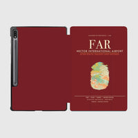 Thumbnail for Hector International Airport (FAR) design on dark red samsung tablet tablet case
