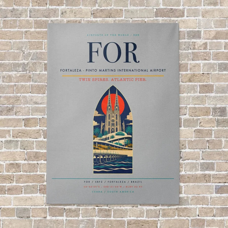 Fortaleza - Pinto Martins International Airport FOR - Canvas No Frame - Light Gray