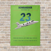 Thumbnail for Bombardier Learjet 23 vertical canvas print - no frame - light green background