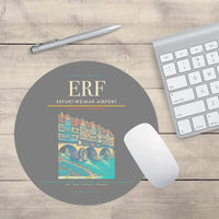 Thumbnail for Erfurt-Weimar Airport (ERF) design on gray round mouse pad