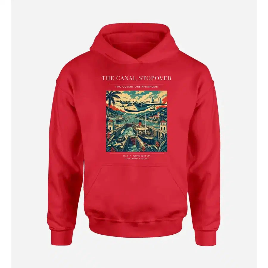 VINTAGE G4077 - The Canal Stopover - Premium Hoodie design on red premium