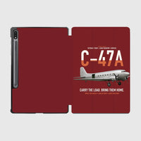 Thumbnail for C-47A Skytrain design on dark red samsung tablet tablet case