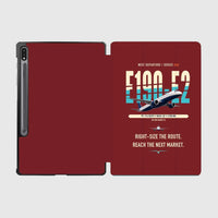 Thumbnail for Embraer E190-E2 design on dark red samsung tablet tablet case