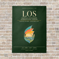 Thumbnail for Murtala Muhammed International Airport LOS - Canvas Framed - Dark Green