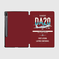 Thumbnail for Diamond DA20 design on dark red samsung tablet tablet case