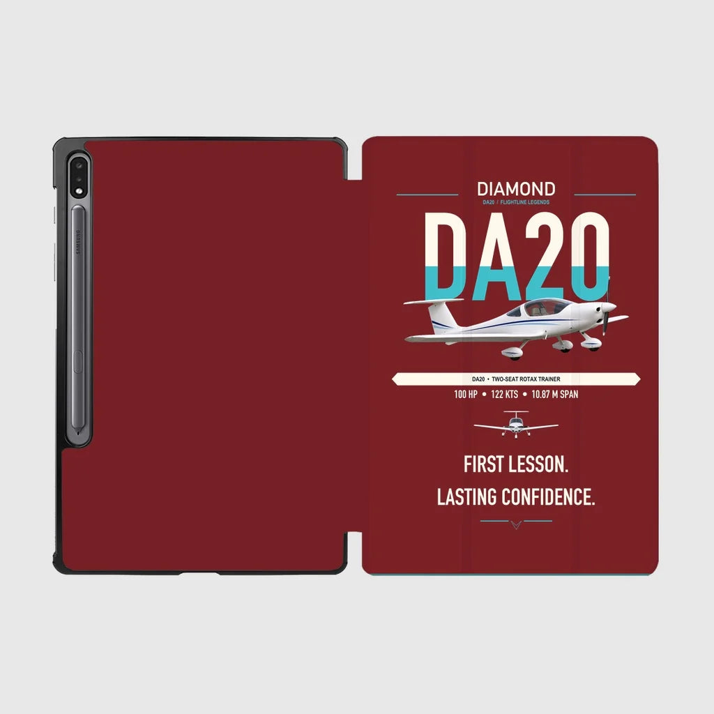 Diamond DA20 design on dark red samsung tablet tablet case