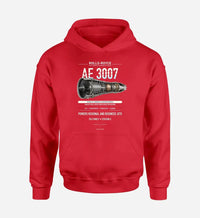 Thumbnail for AE 3007 design on red hoodie single side