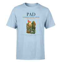 Thumbnail for Paderborn Lippstadt Airport (PAD) T-Shirt single-side front print in Light Blue | paderborn-lippstadt-airport-pad-double-side-t-shirt