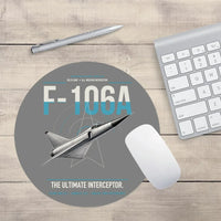 Thumbnail for F-106A Delta Dart design on gray round mouse pad