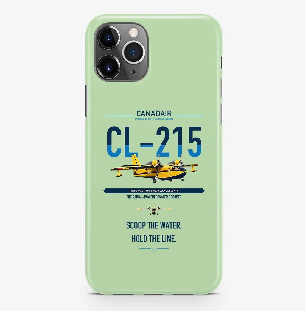 Canadair CL-215 design on light green magsafe iphone case, for iPhone Pro Max