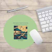 Thumbnail for VINTAGE G4309 - The Midway Refuel Island - Designed Mouse Pads design on lightgreen round