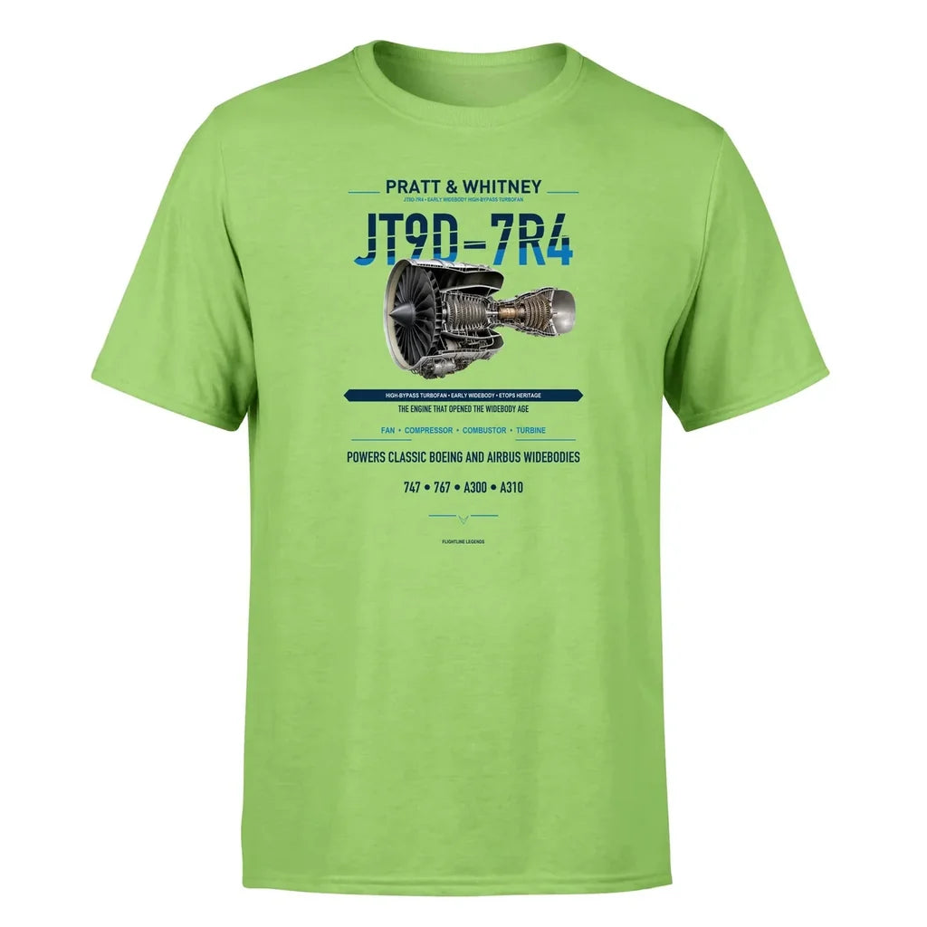 JT9D-7R4 design on light green single side