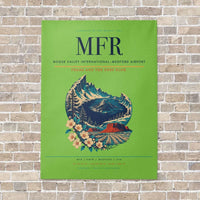 Thumbnail for Rogue Valley International–Medford Airport MFR vertical canvas print - no frame - light green background