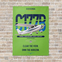 Thumbnail for Cessna 177B Cardinal vertical canvas print - no frame - light green background