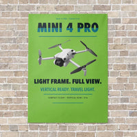 Thumbnail for DJI Mini 4 Pro vertical canvas print - no frame - light green background