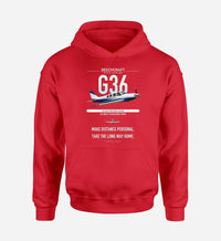Thumbnail for Beechcraft Bonanza G36 design on red double-side hoodie, single-side print