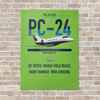Thumbnail for Pilatus PC-24 vertical canvas print - no frame - light green background