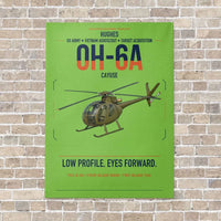 Thumbnail for Hughes OH-6A Cayuse vertical canvas print - no frame - light green background
