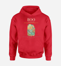 Thumbnail for Bodø Airport (BOO) design on red hoodie single-side print