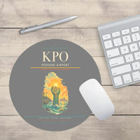 Thumbnail for Pohang Airport (KPO) design on gray round mouse pad