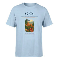 Thumbnail for Federico García Lorca Granada-Jaén Airport (GRX) T-Shirt single-side front print in Light Blue | federico-garcía-lorca-granada-jaén-airport-grx-double-side-t-shirt