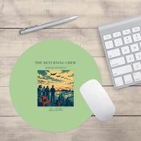 Thumbnail for VINTAGE G4519 - The Returning Crew - Designed Mouse Pads design on lightgreen round