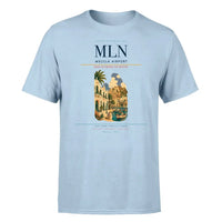 Thumbnail for Melilla Airport (MLN) T-Shirt single-side front print in Light Blue | melilla-airport-mln-double-side-t-shirt