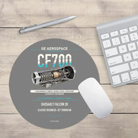 Thumbnail for CF700 design on gray round mouse pad