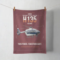 Thumbnail for Airbus H135 design on dark red towel
