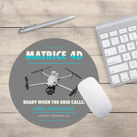 Thumbnail for DJI Matrice 4D design on gray round mouse pad